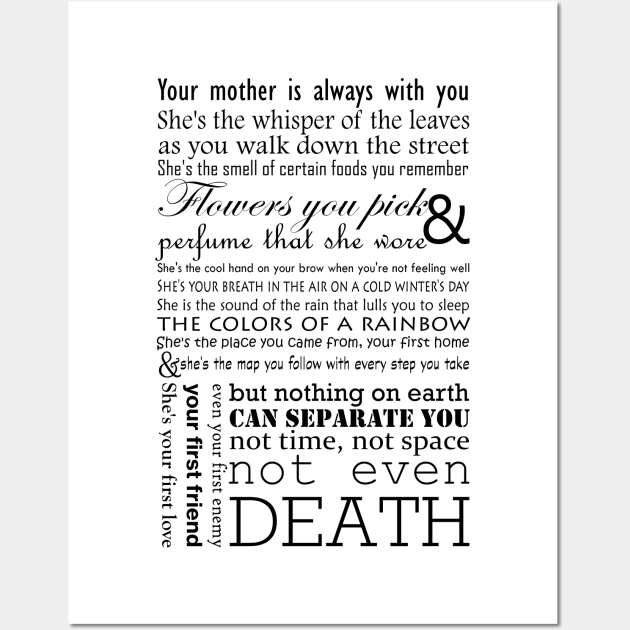 Mom poem Wall Art by hedehede